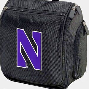 Northwestern Toiletry Travel Hanging NU Wildcats Black Travel Zipper Bag